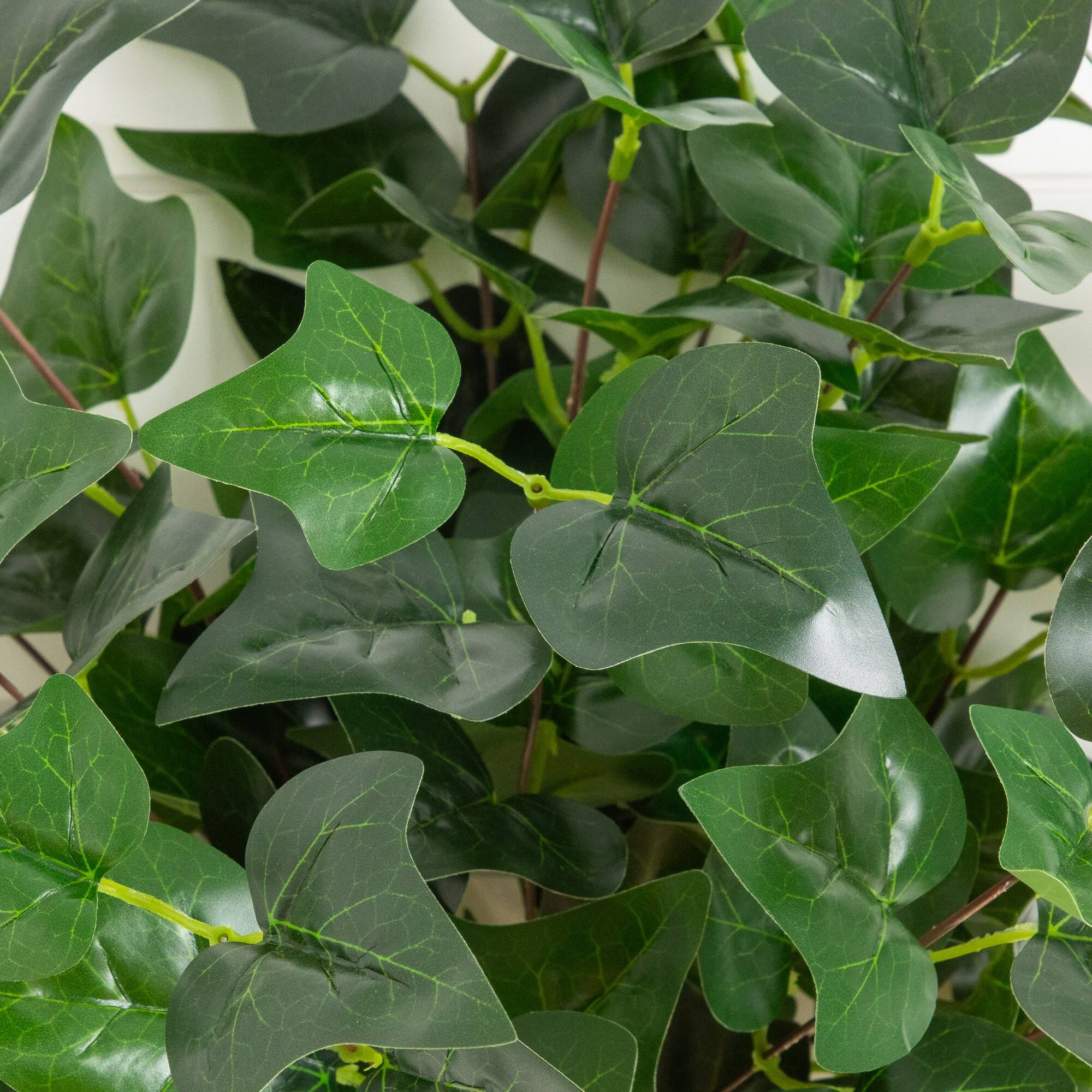 19" UV Resistant Artificial Puff Ivy Bush (Indoor/Outdoor) - Set of 3